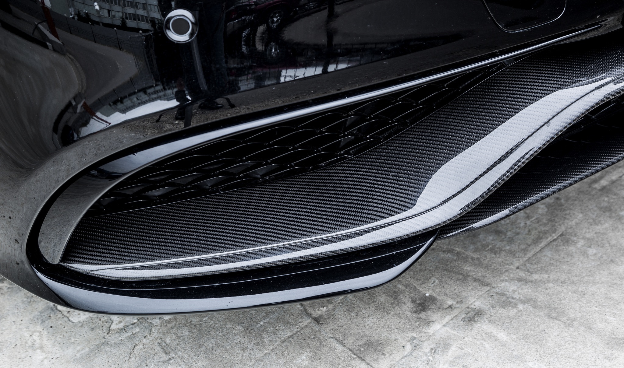 Hodoor Performance Carbon fiber lining front bumper for Mercedes S63 amg coupe w217