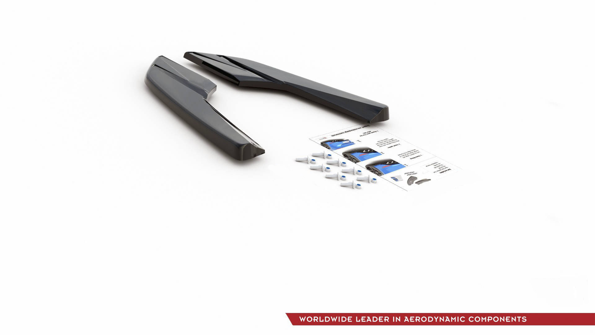 Maxton Design REAR SIDE SPLITTERS V.2 FOR AUDI S3 SEDAN 8V abs plastic
