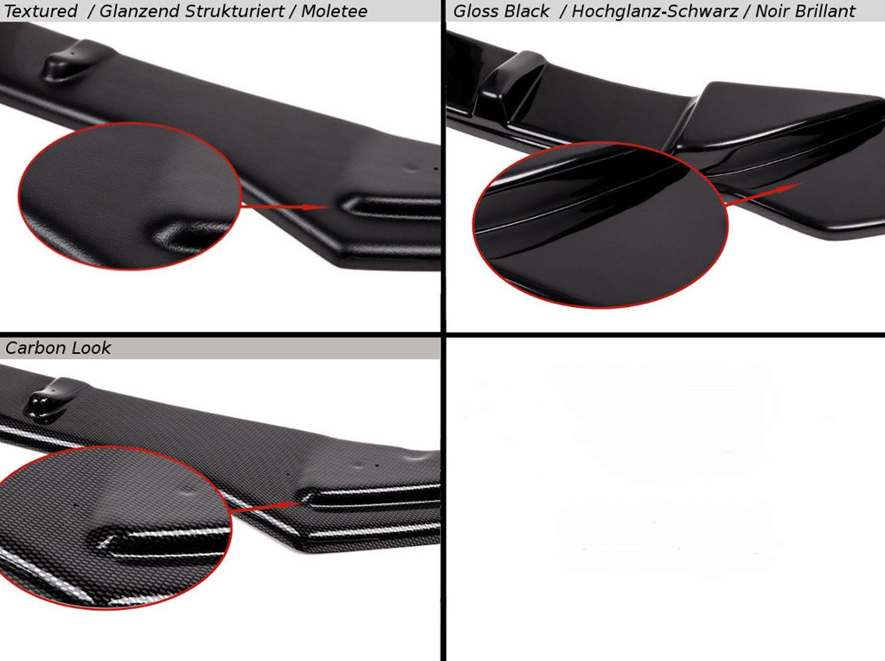 Maxton Design REAR SIDE SPLITTERS V.2 FOR AUDI S3 SEDAN 8V new style