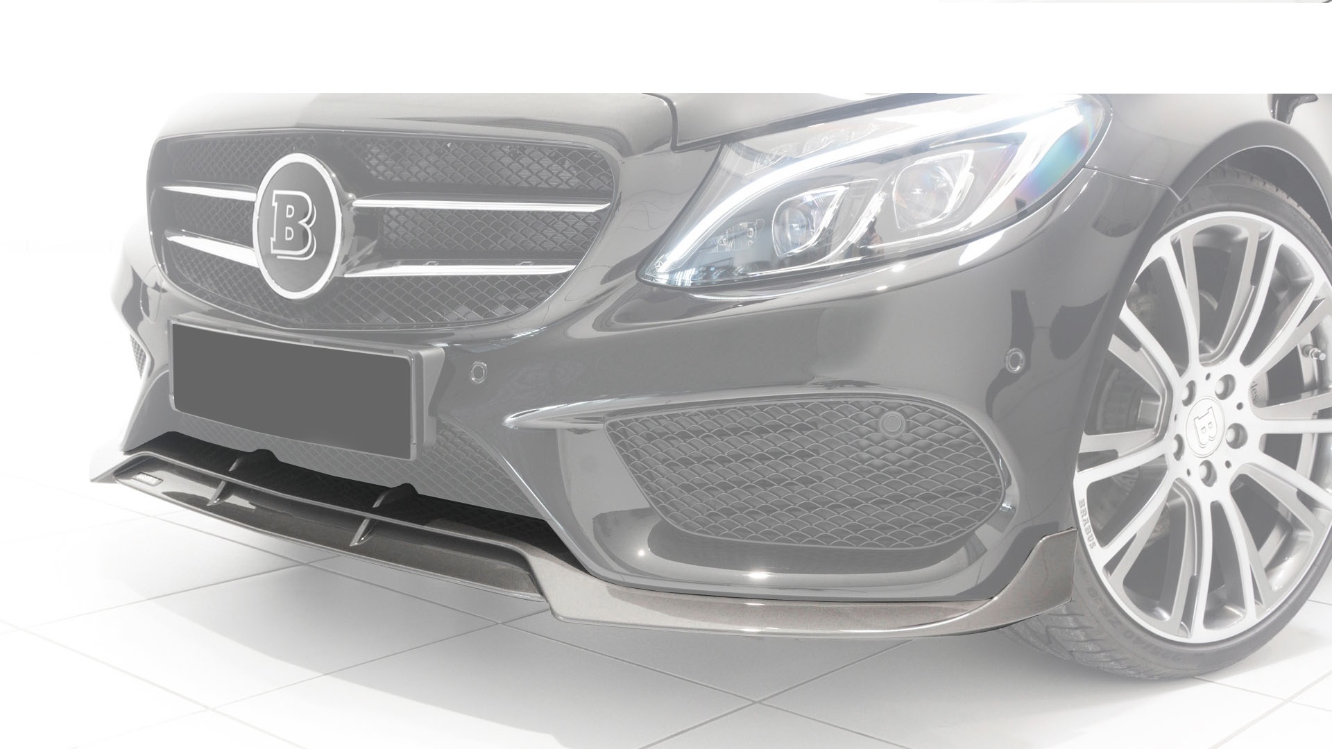 Carbon fiber front bumper spoiler AMG Sport for Mercedes C-class W205