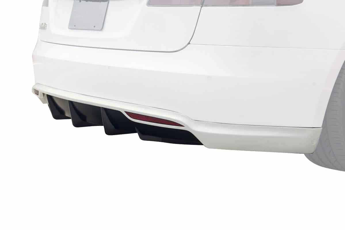 Unplugged Performance Rear Under Spoiler and Diffuser System for Tesla Model S carbon fiber