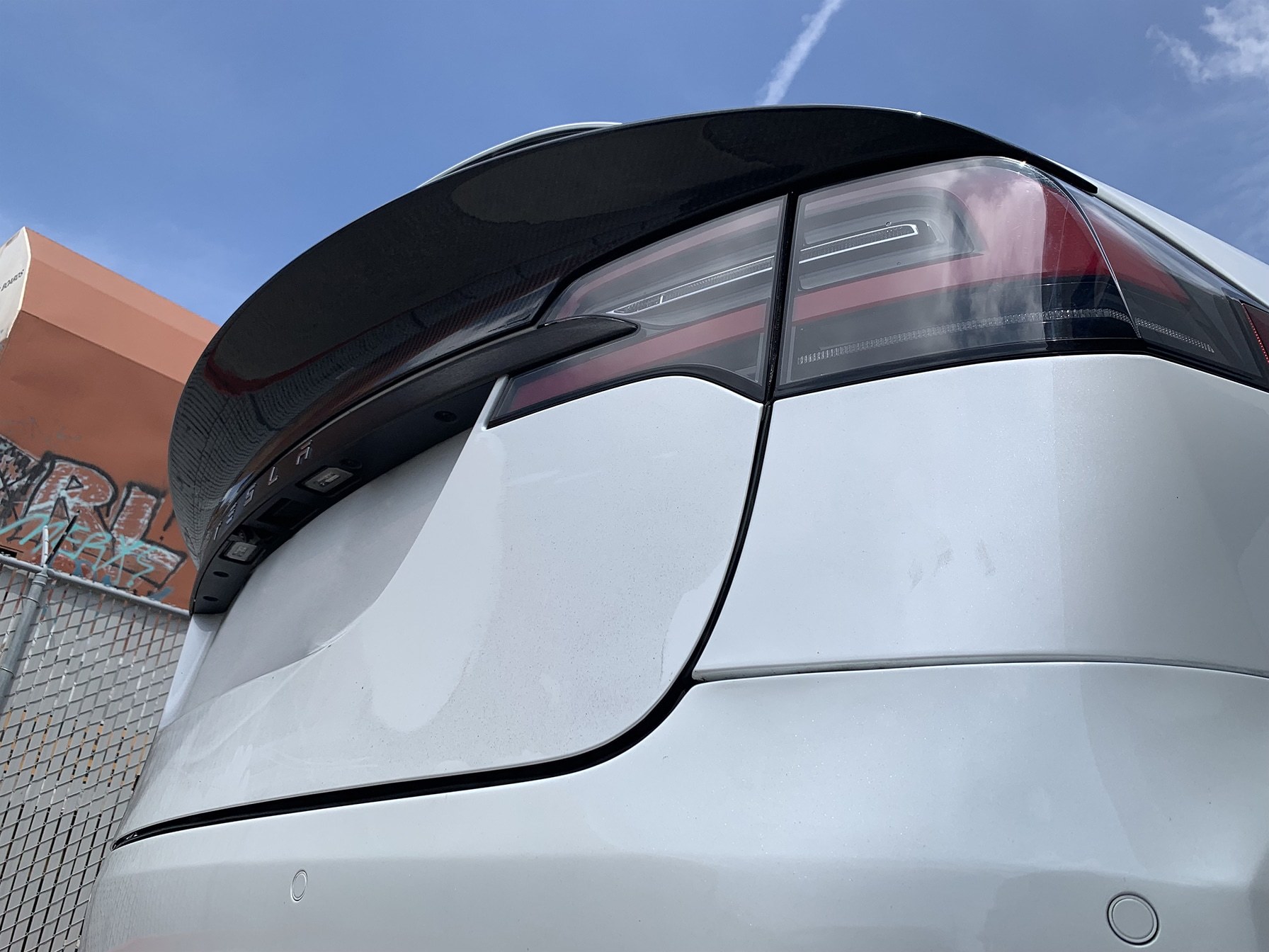 Unplugged Performance Dry Carbon Fiber Rear Decklid Spoiler (Gloss) for Tesla Model X latest model