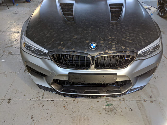 Hodoor Performance Carbon fiber front bumper pad Competition BMW M5 F90