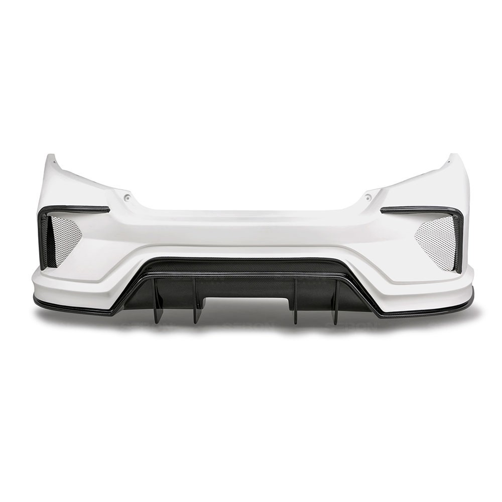 SEIBON TT-STYLE FIBERGLASS / CARBON FIBER REAR BUMPER FOR  HONDA CIVIC SEDAN new style