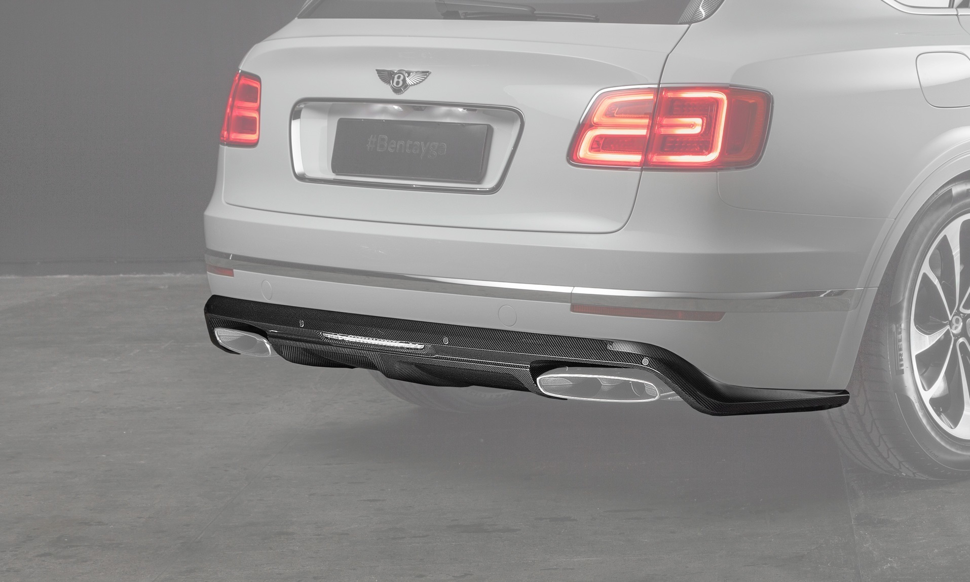 Hodoor Performance Carbon fiber rear bumper diffuser for Bentley Bentayga Copy
