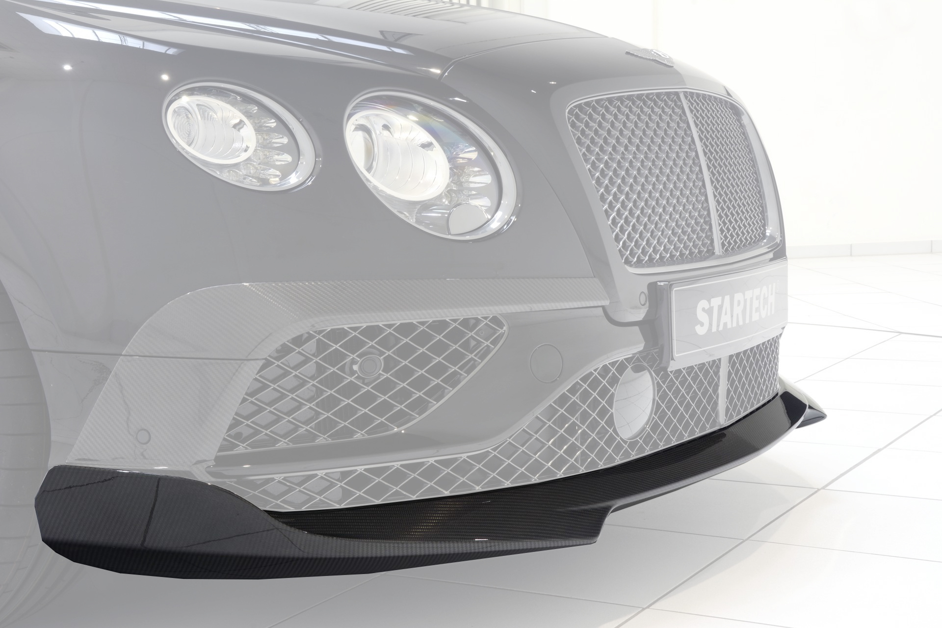 Hodoor Performance Carbon fiber front bumper lashes Startech Style for Bentley Continental