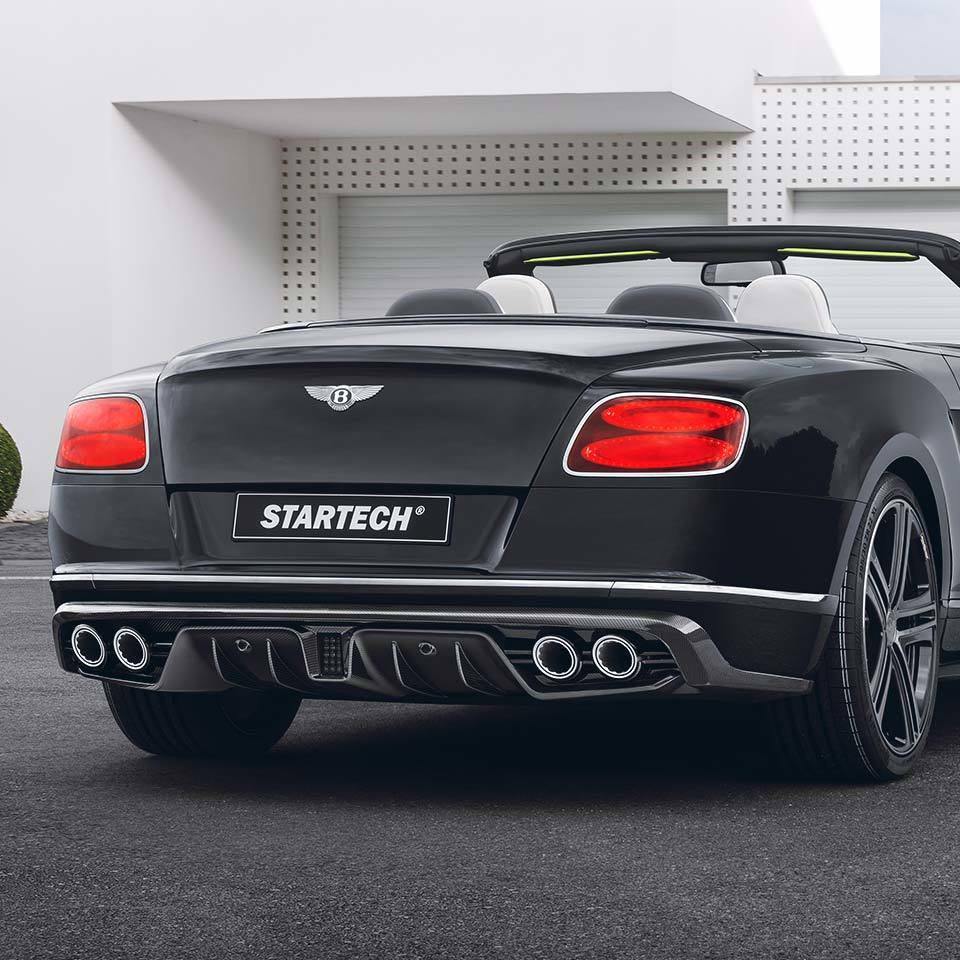 Carbon fiber rear bumper diffuser Startech Style for Bentley Continental