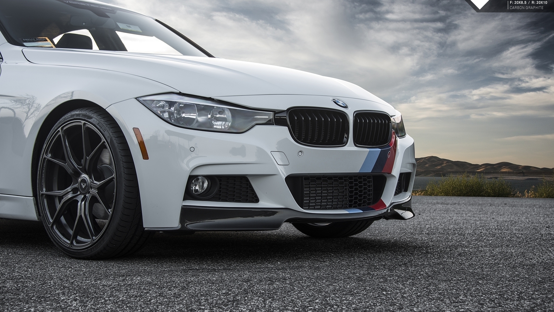 Hodoor Performance Carbon fiber front bumper spoiler Performance Style for BMW 3er