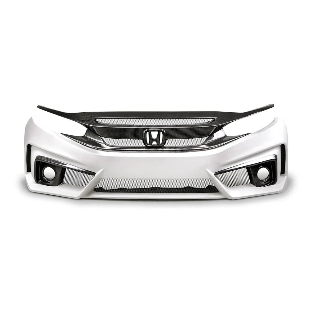 SEIBON TT-STYLE FIBERGLASS / CARBON FIBER FRONT BUMPER FOR  HONDA CIVIC SEDAN new style