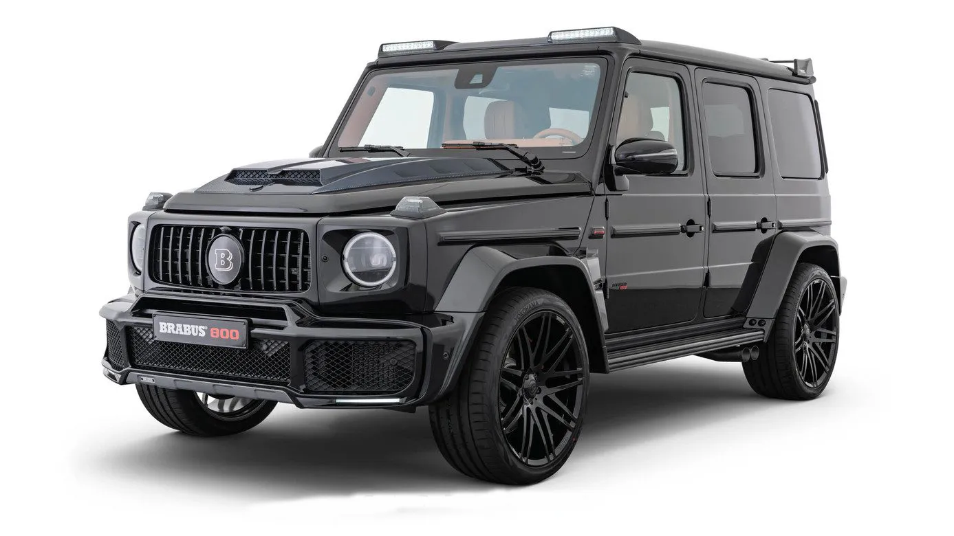 Hodoor Performance Carbon Fiber Front Bumper Frames With Leds for Mercedes G-class Widestar
