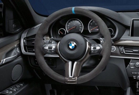 Hodoor Performance Carbon fiber insert in steering wheel for BMW X5 M F85