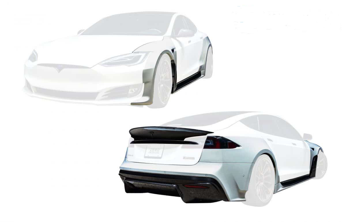 Unplugged Performance Carbon Fiber Set for Tesla Model S latest model