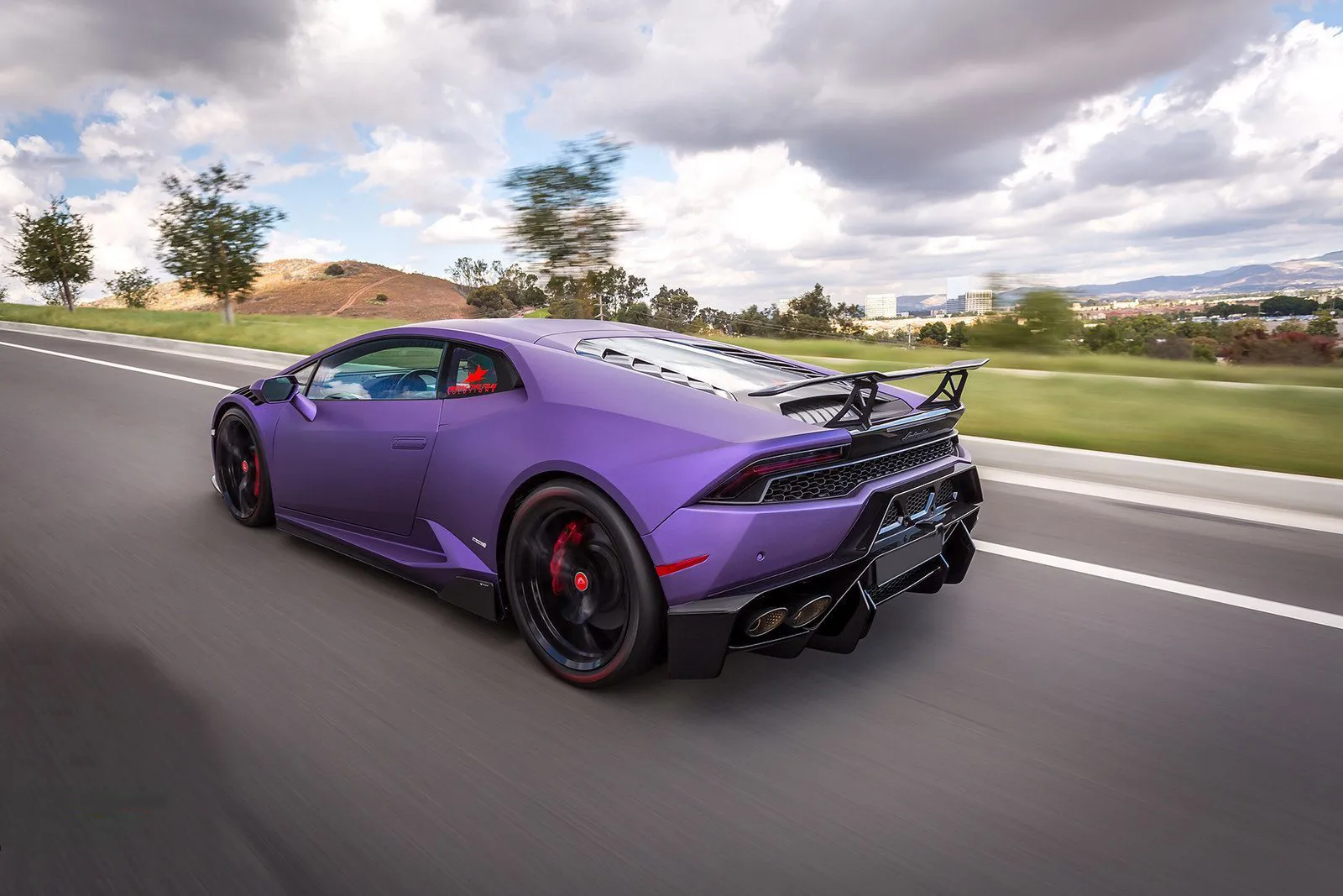 Hodoor Performance Carbon fiber wing blade and strut Novara Style for Lamborghini Huracan