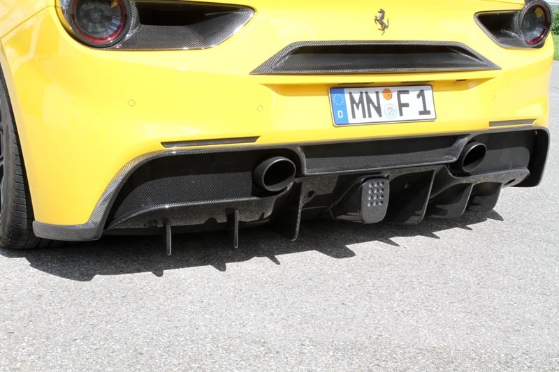 Hodoor Performance Carbon fiber extra part for Novitec Style diffuser for Ferrari 488 GTB