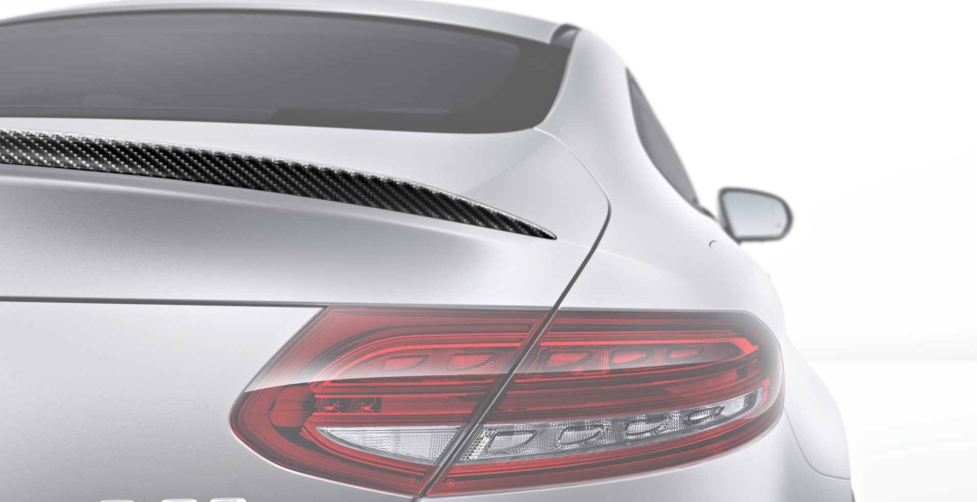 Carbon fiber trunk spoiler 63 AMG Style for Mercedes C-class coupe C 205