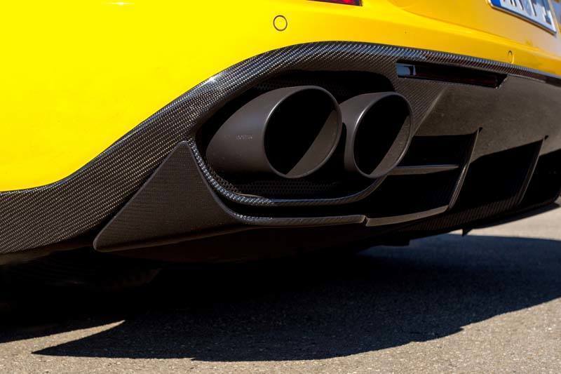 Carbon fiber dividers horizontal in diffuser lower Novitec Style for Ferrari California