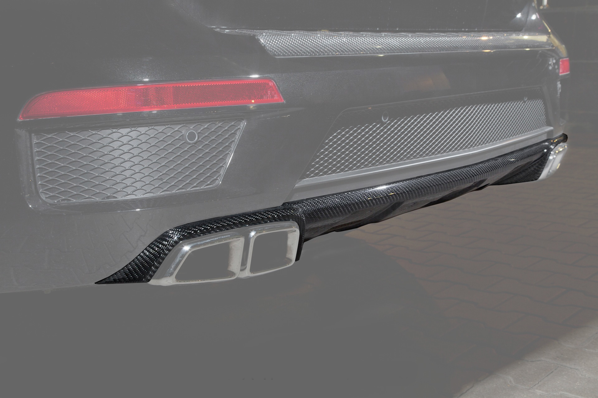 Hodoor Performance Carbon fiber rear bumper diffuser 63 AMG Style for Mercedes GL-class X166