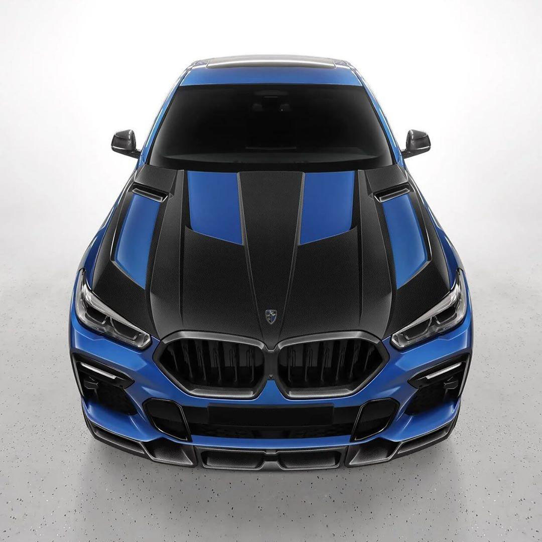 Hodoor Performance Сarbon bonnet for BMW X6 carbon
