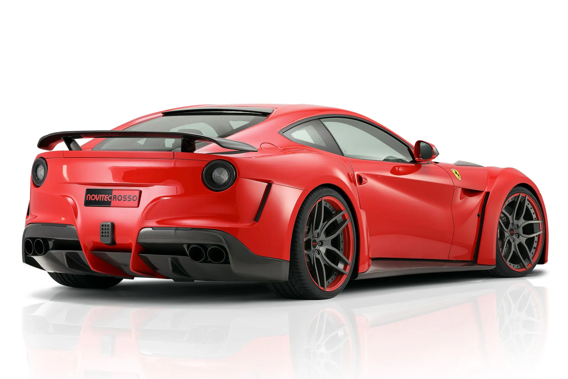 Hodoor Performance Carbon fiber rear bumper fog light frame Novitec Style for Ferrari F12 Berlinetta