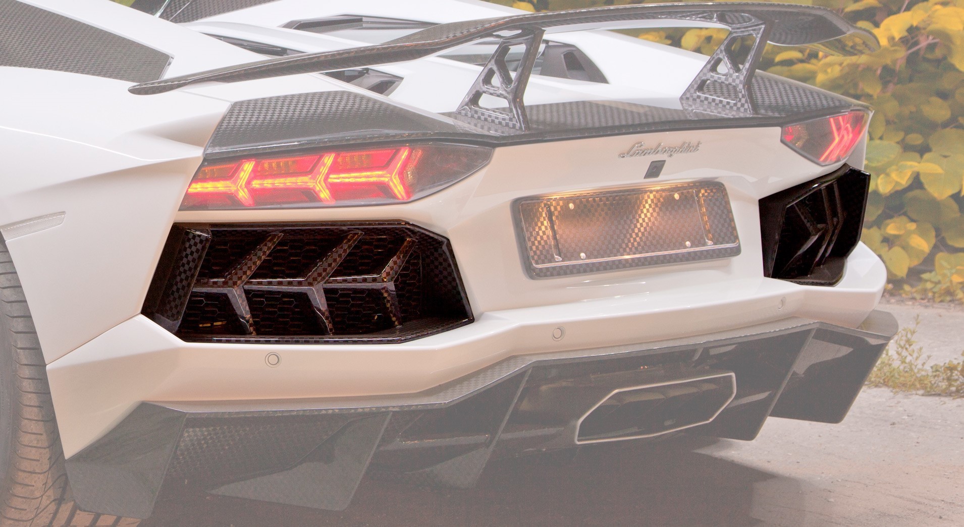 Hodoor Performance Carbon fiber rear bumper air intakes Mansory Style 2 for Lamborghini Aventador