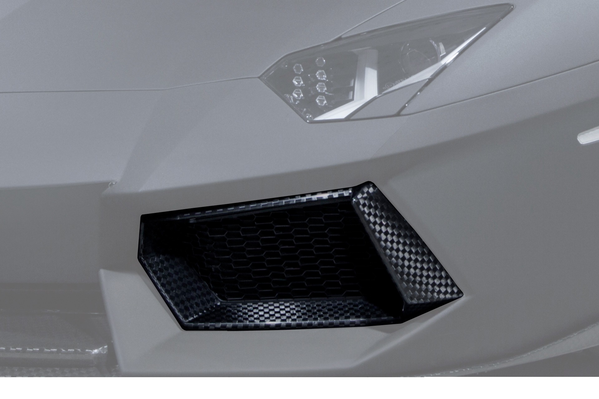 Hodoor Performance Carbon fiber frame front bumper air intakes Mansory Style 2 for Lamborghini Aventador