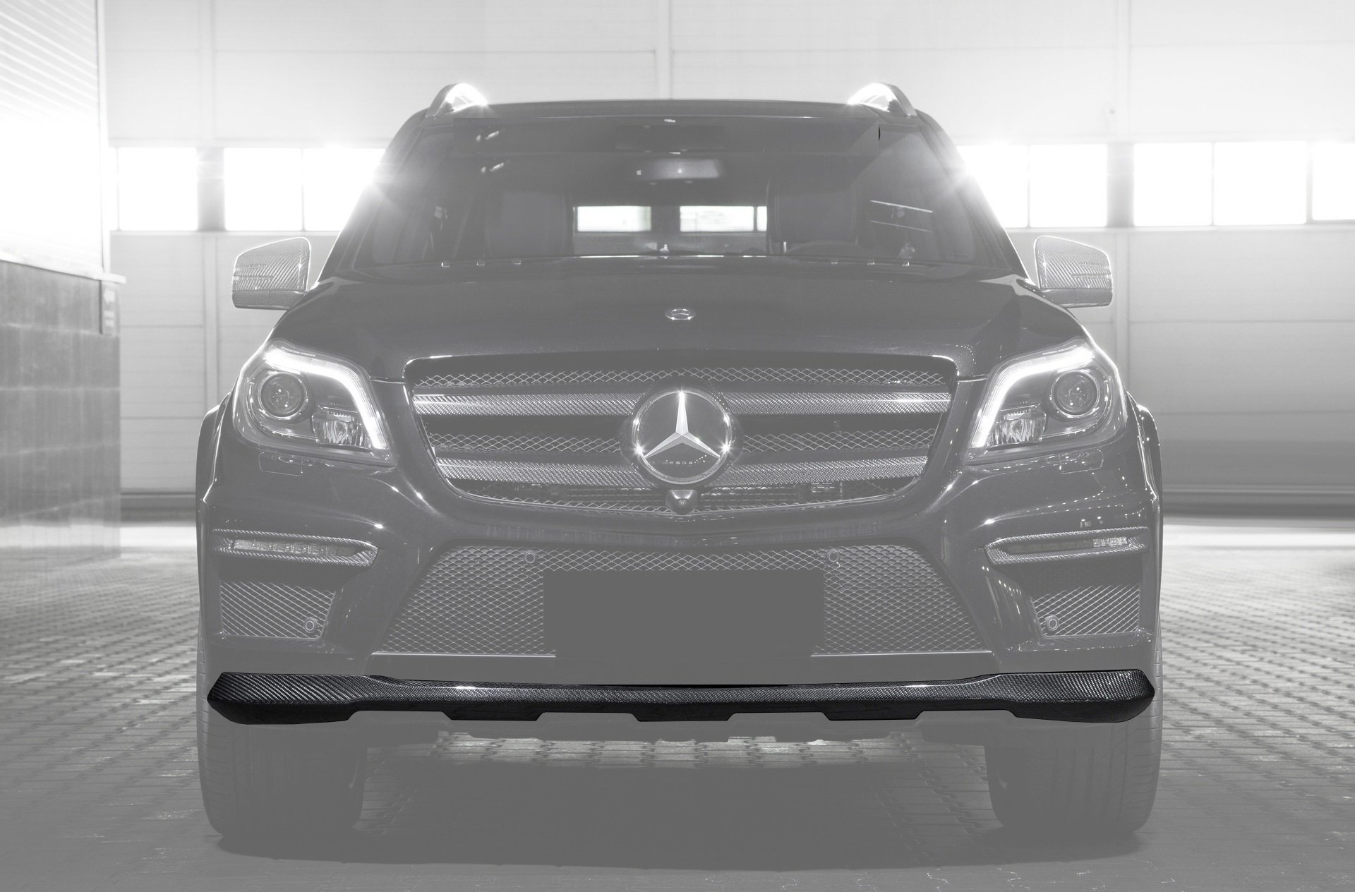 Hodoor Performance Carbon fiber front bumper spoiler 63 AMG Style for Mercedes GL-class X166