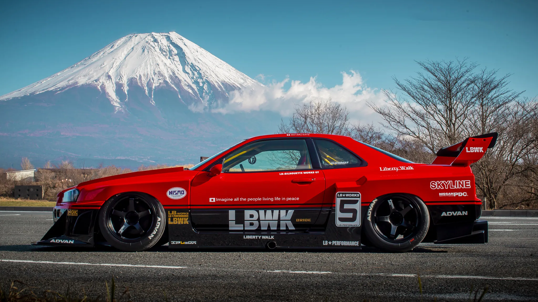 Liberty Walk  body kit for Nissan ER34 Super Silhouette Skyline new style