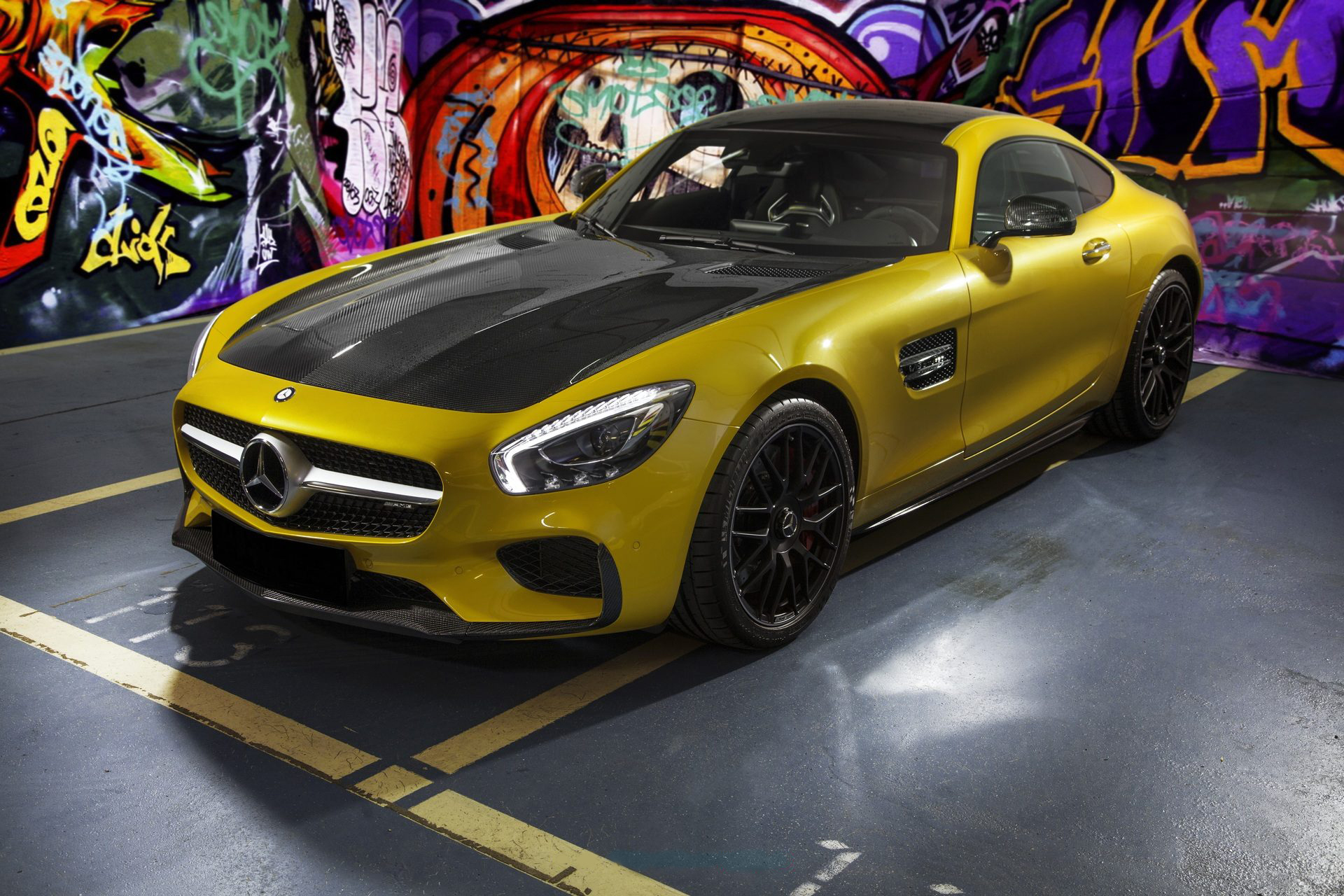 Front bumper lip Carbon for Mercedes AMG GT Coupe