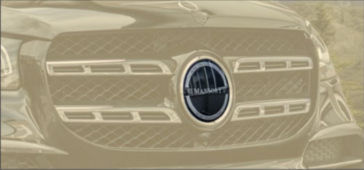 Logo for grill mask Mansory Carbon for Mercedes GLS X167