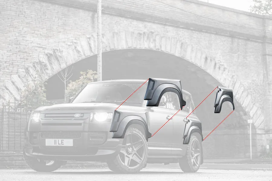 Check our price and buy Kahn Design carbon fiber body kit set for Land Rover Defender 110 wide track