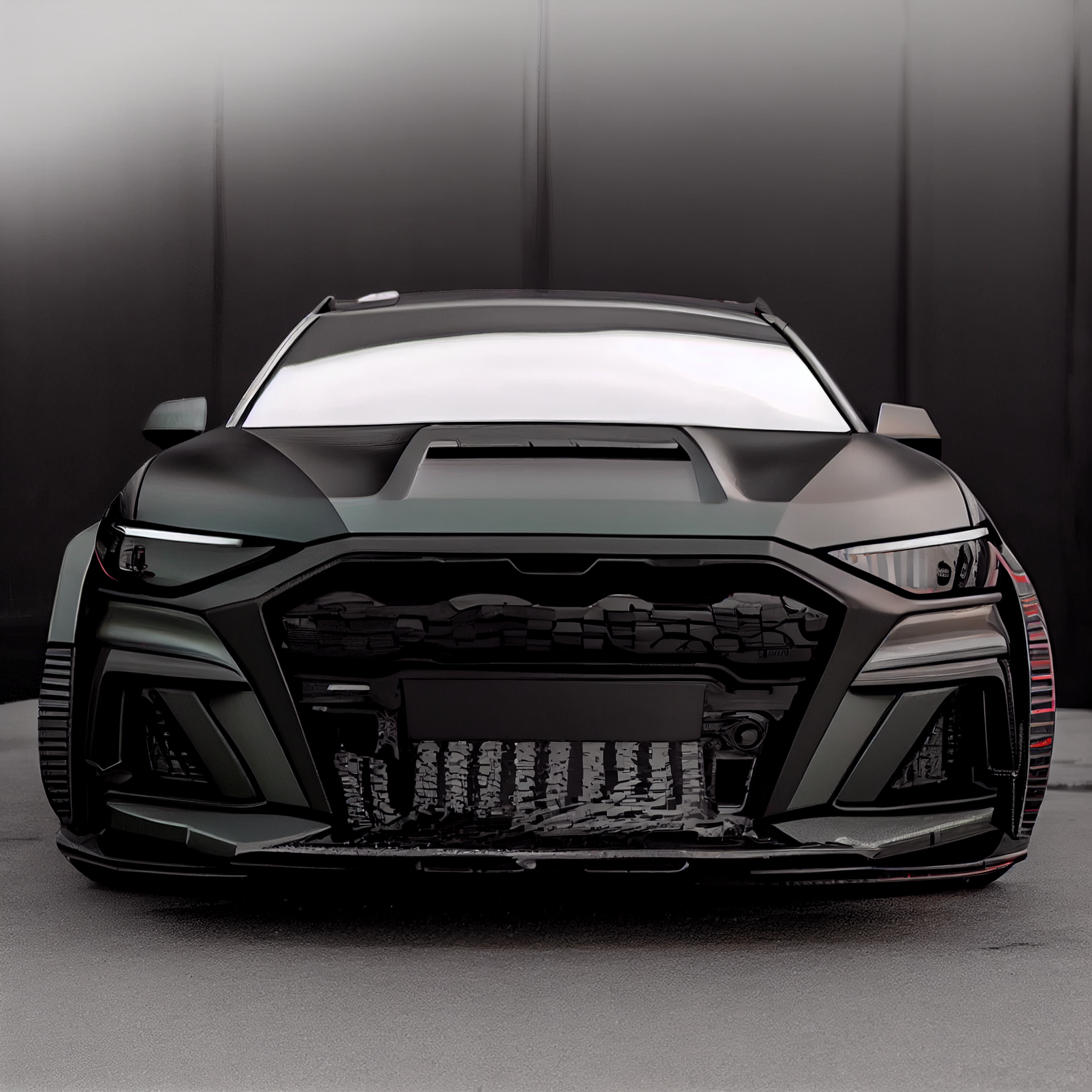 AI Custom Design Wide Body Front Bumper for Audi E-Tron Ver1.2