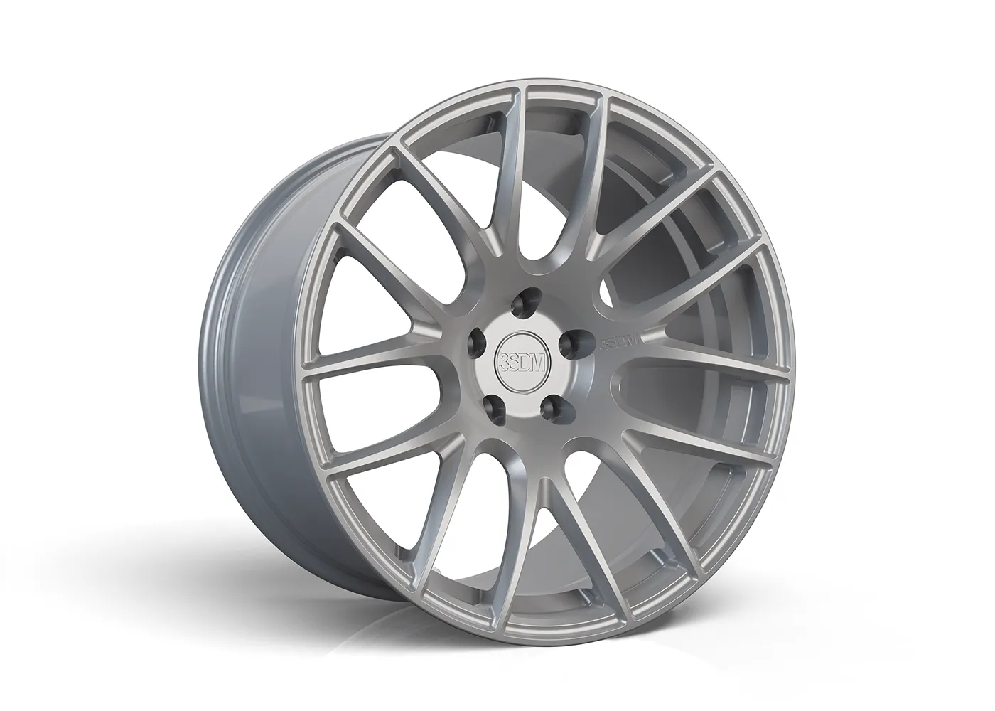 3SDM 1.01-R Forged BTO Wheel — Silver Shadow front view