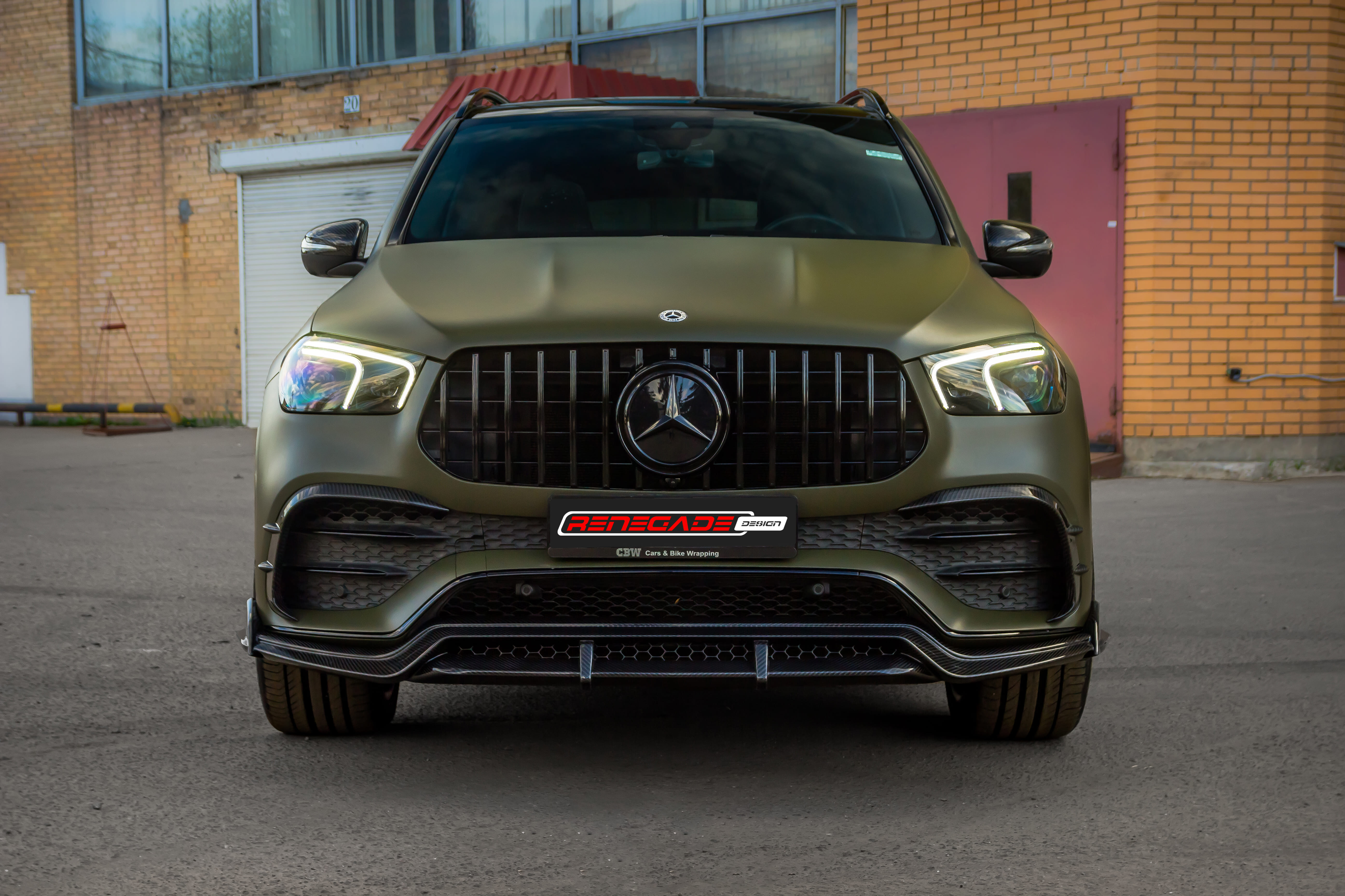 Front bumper lip Forged carbon Renegade Design for Mercedes-Benz GLE V167