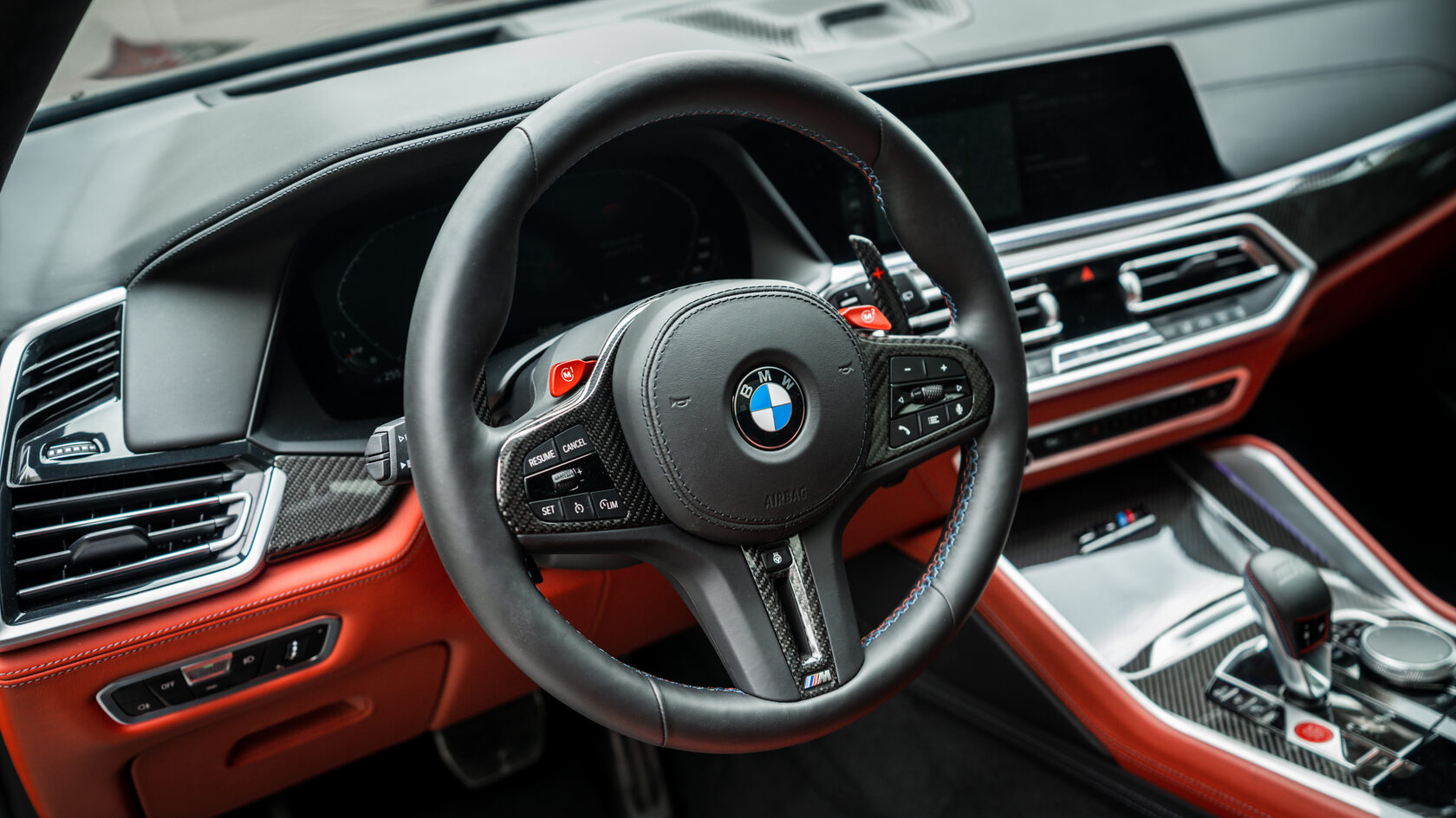 Steering wheel inserts Carbon for BMW M5 F90 LCI Restyling Buy with