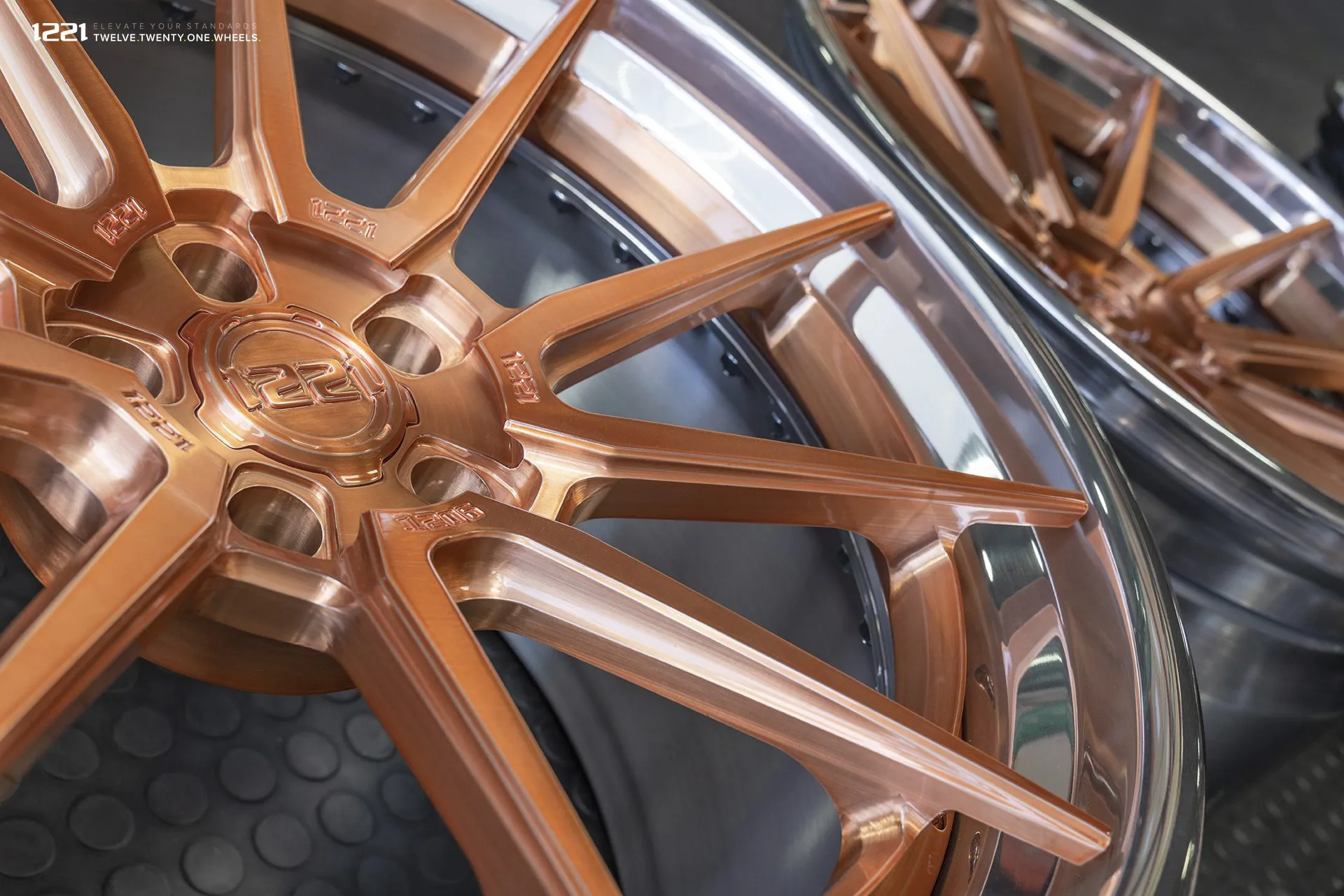 1221 Wheels 0110 on Lexus LFA — Brushed Gloss Rose Gold (09)