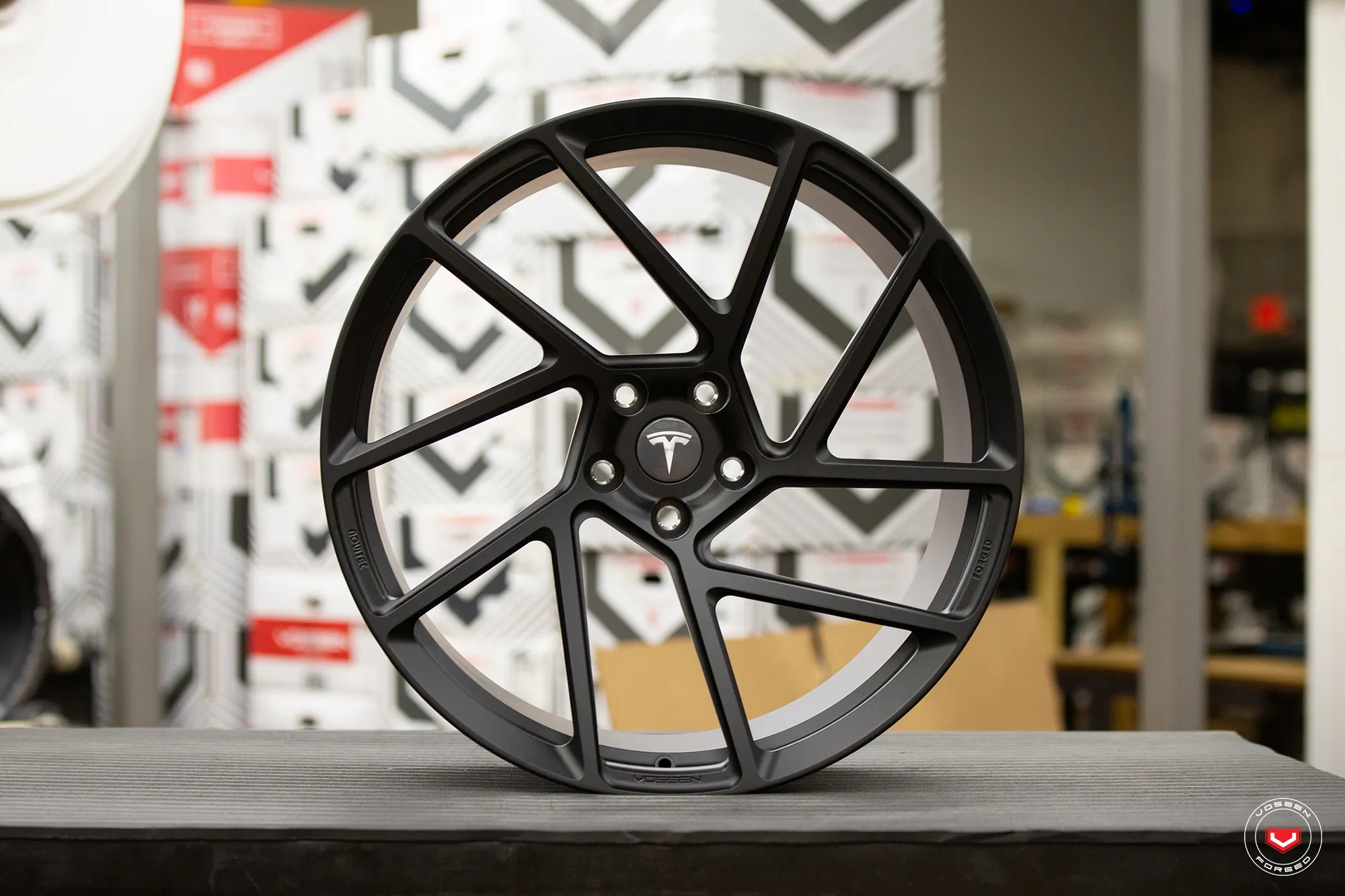 Vossen NV2 forged wheel — close-up spoke detail