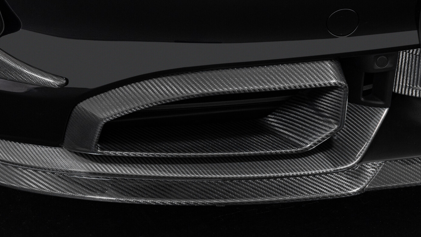 Front bumper inserts Brabus Carbon for Porsche Taycan