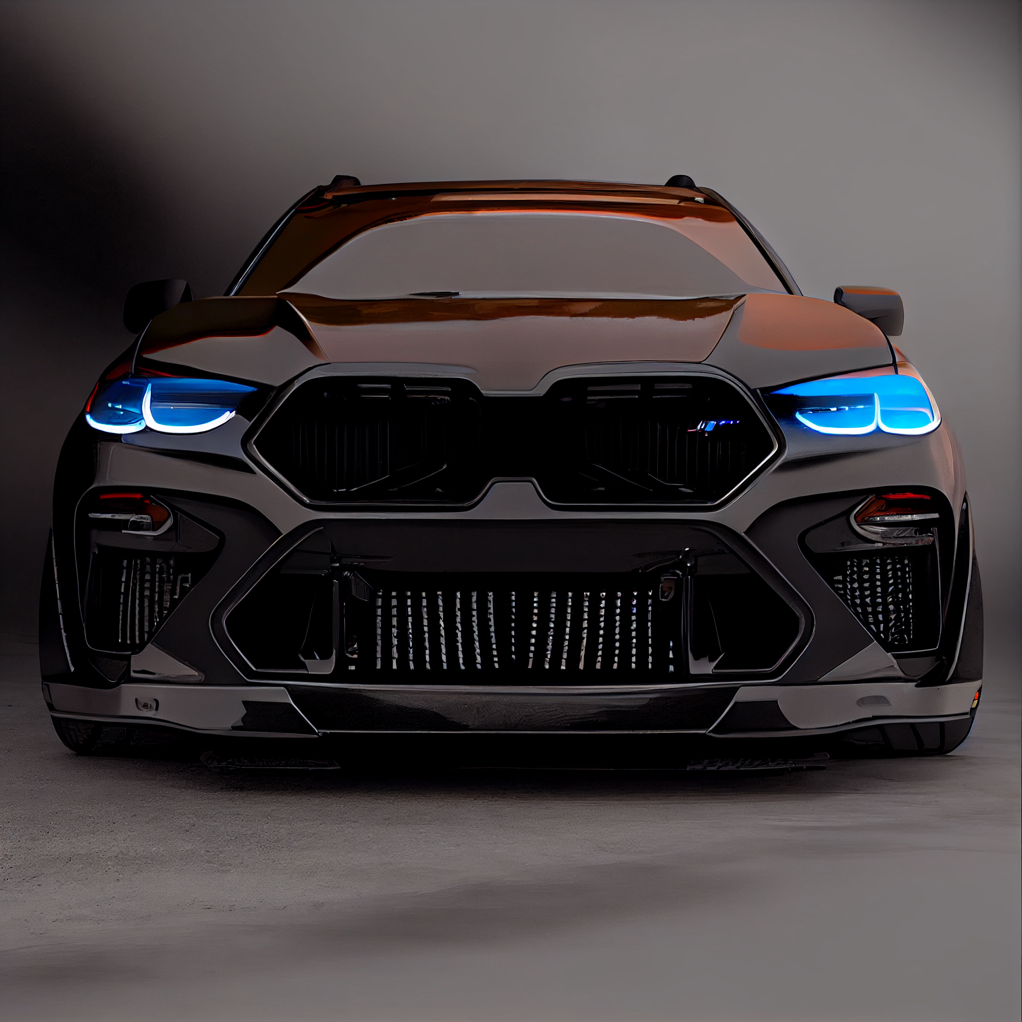 AI Custom Design Wide Body Front Bumper for BMW X5 M F95 LCI Ver 3.1