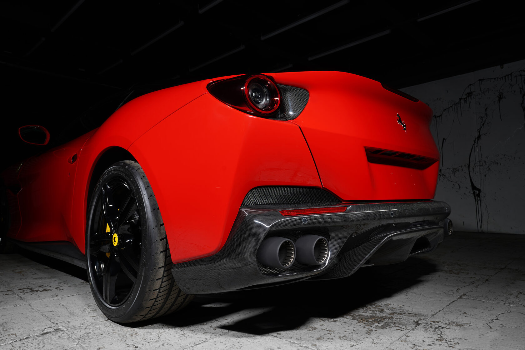 Rear bumper diffuser Forged Carbon for Ferrari Portofino