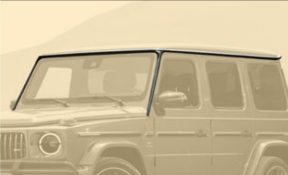 A-Pillar / front and side roof cover Mansory Carbon for Mercedes G-class G500 / AMG G63 W463A