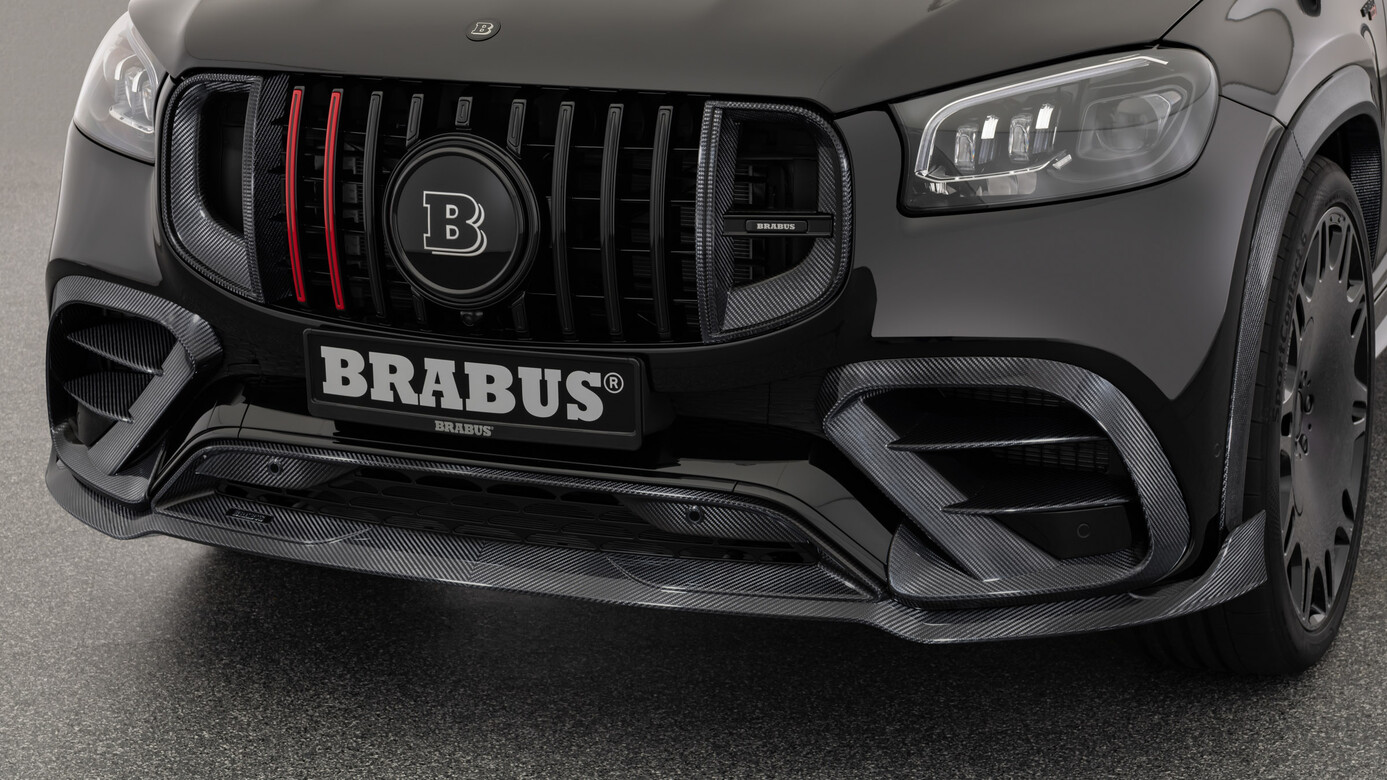 Front bumper spoiler Brabus Carbon for Mercedes GLE AMG V167 AMG GLE 63