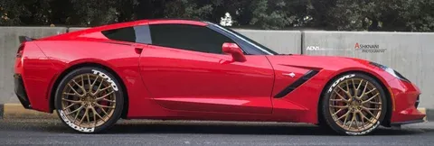 ADV.1 ADV10.0 M.V2 SL on Red Chevrolet Corvette C7 Stingray