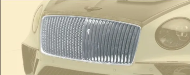 31 Lamels chromed grill Mansory for Bentley Continental GT GTC V8