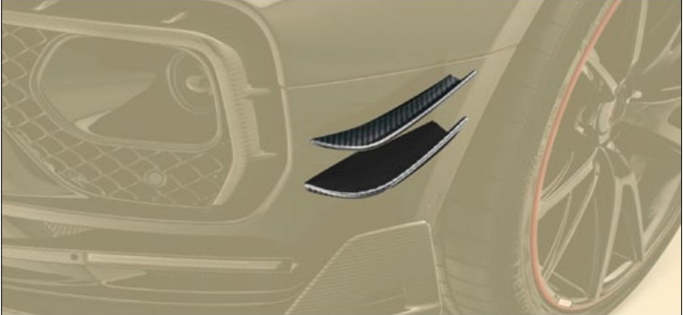 Race flaps wide body front bumper Mansory Carbon for Bentley Bentayga V8 2020