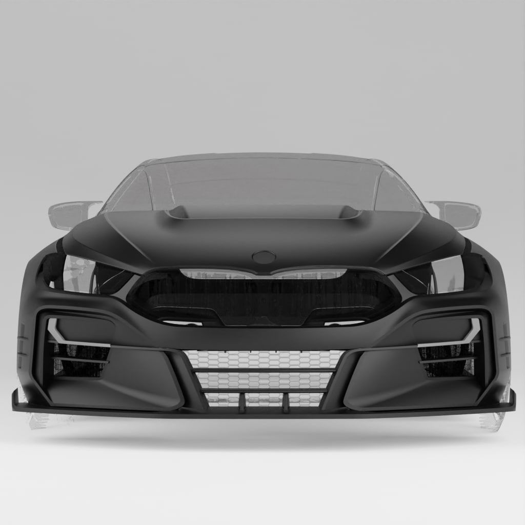 Full front bumper replacement for BMW M8 Coupe F91/F92/F93 GTR Custom Wide-Body Kit