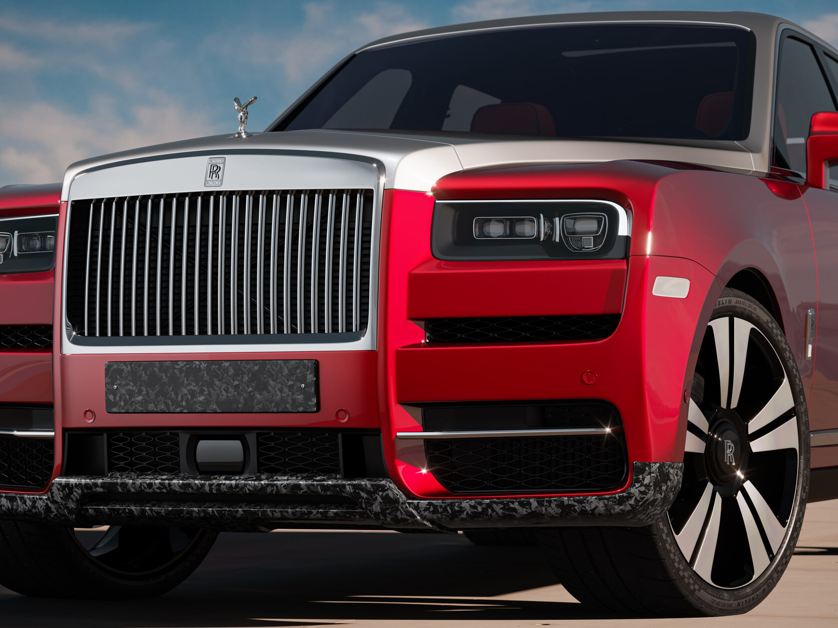 Front bumper cover Carbonado 1of 20 Carbon for Rolls Royce