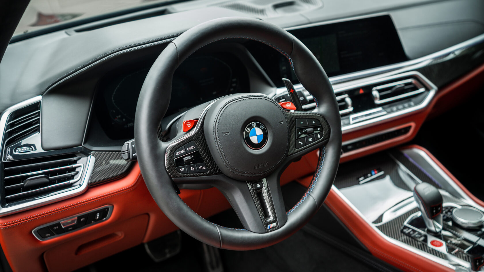 Steering wheel inserts Carbon for BMW X5 M F95 Buy with delivery