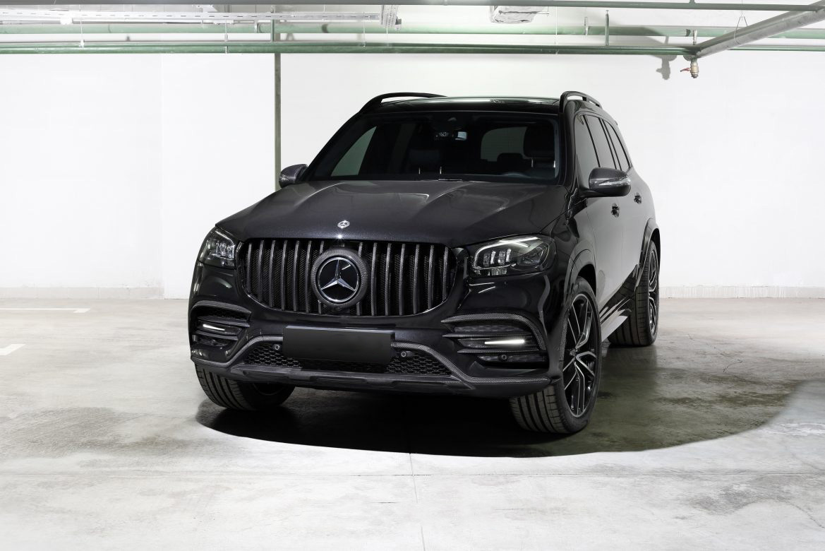 Front apron attachments BS Style carbon for Mercedes-Benz GLS X167 AMG Line
