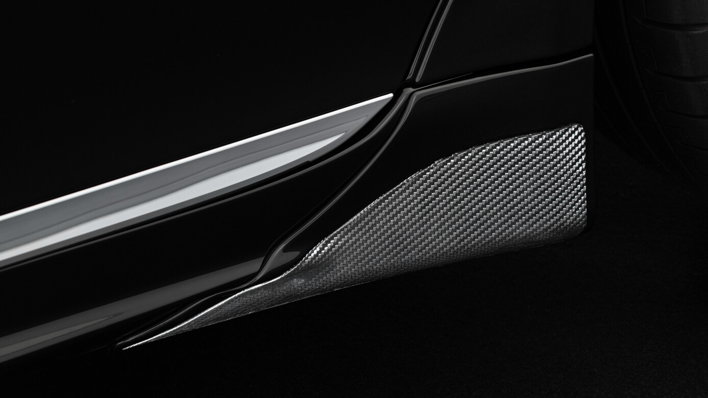 Side skirt attachments Brabus Carbon for Mercedes EQS V 297 EQC 450