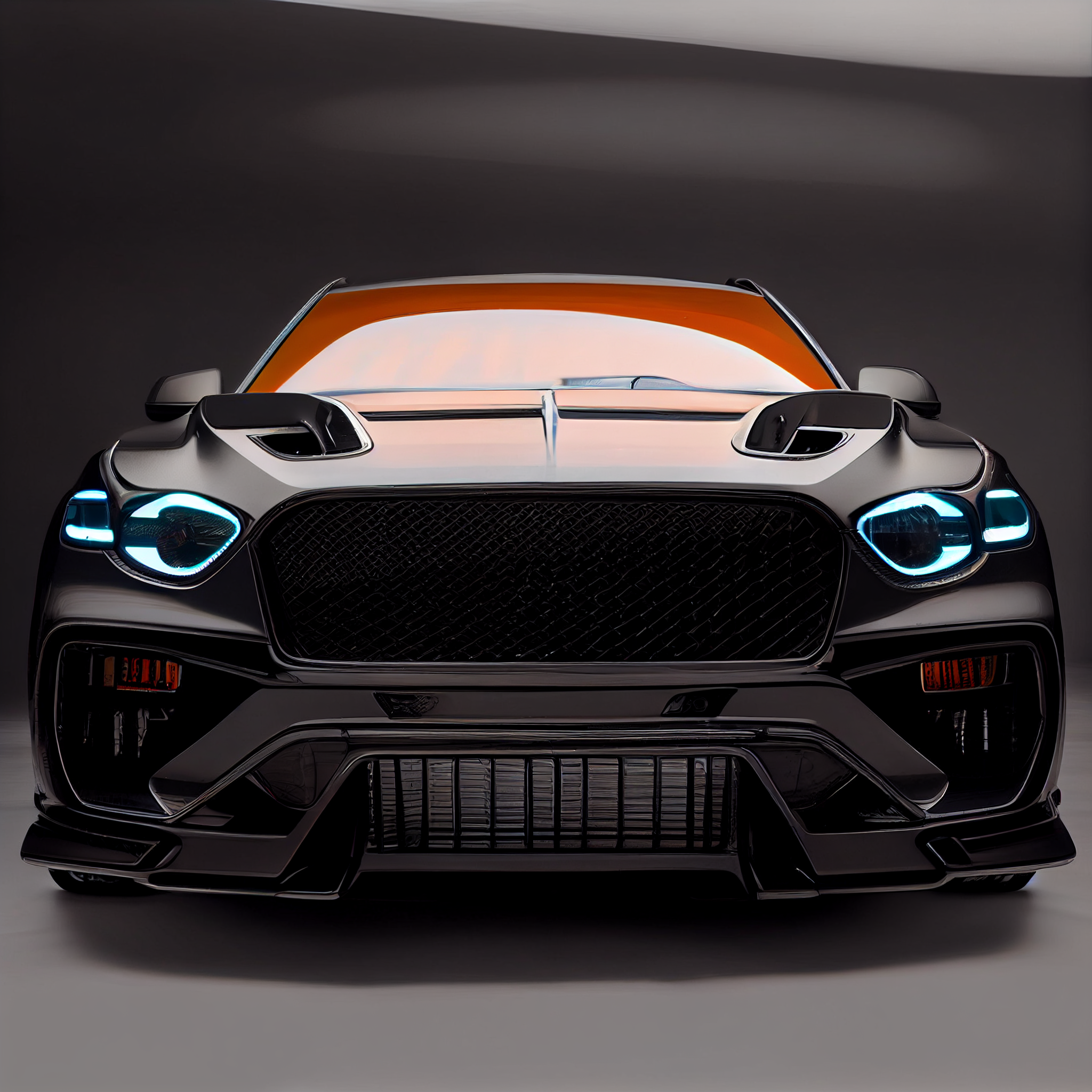 AI Custom Design Wide Body Front Bumper for Bentley Bentayga Ver 2.1
